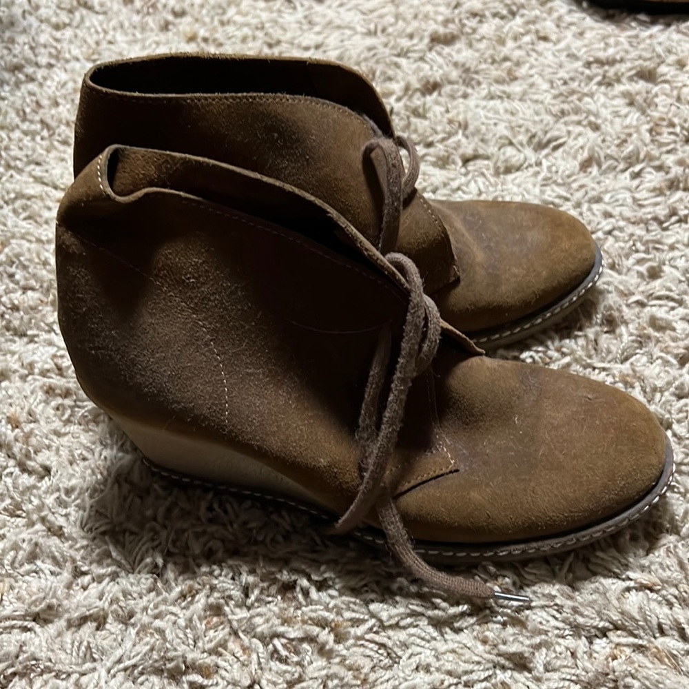 Brown Wedge Boot